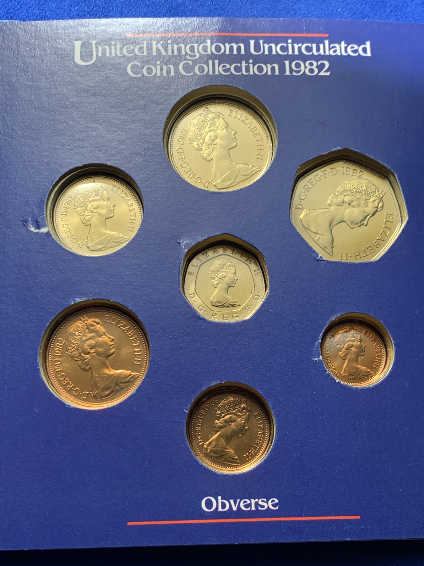 《竞宝斋》第222场-周日，周一 2场 (全场包邮) 英国1982年套币(7枚)