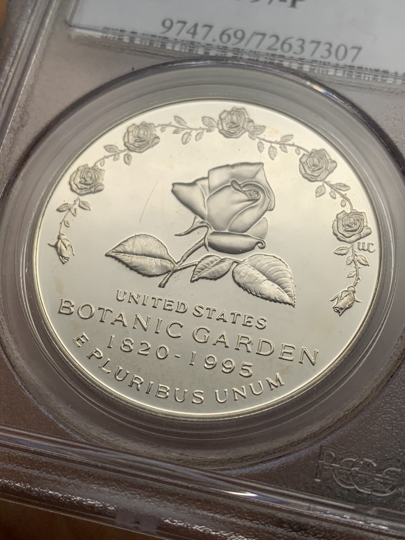 《竞宝斋》第222场-周日，周一 2场 (全场包邮) PCGS-PR69DCAM 美国1997年植物园纪念精制银币