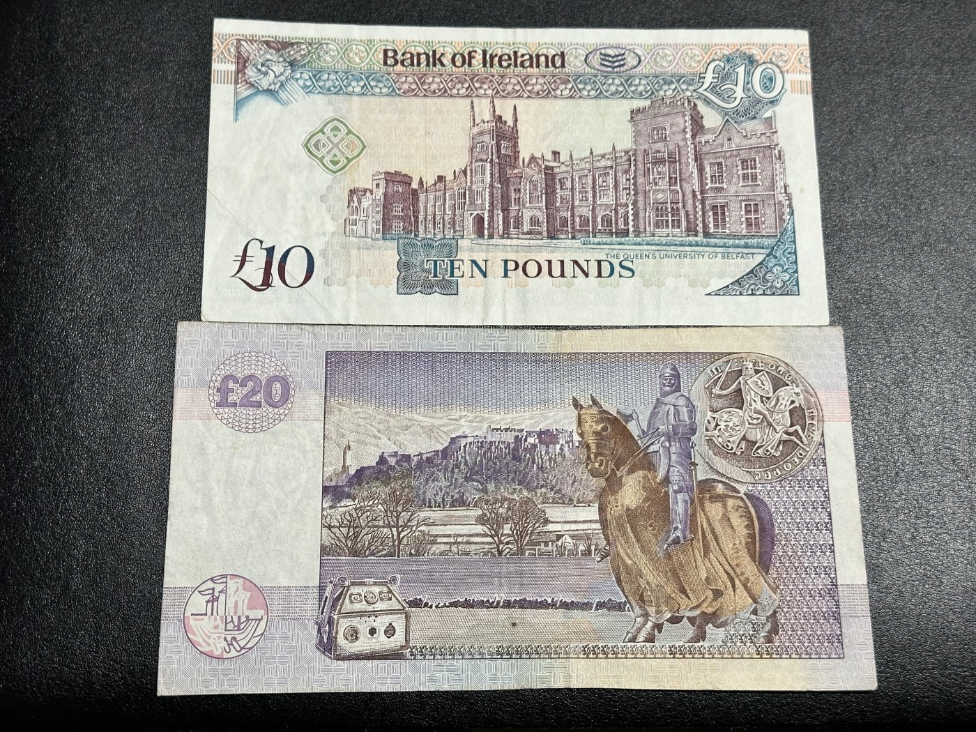 《外钞收藏家》第三百二十期（爱尔兰、北爱尔兰、马耳他专场） 爱尔兰银行1998年10镑/苏格兰1997年20镑，流通品