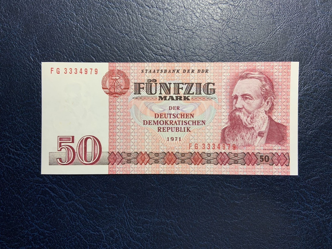 收藏联盟Quantum Auction 第310期拍卖 (已更新) 民主德国1971年50马克 品相UNC- 恩格斯