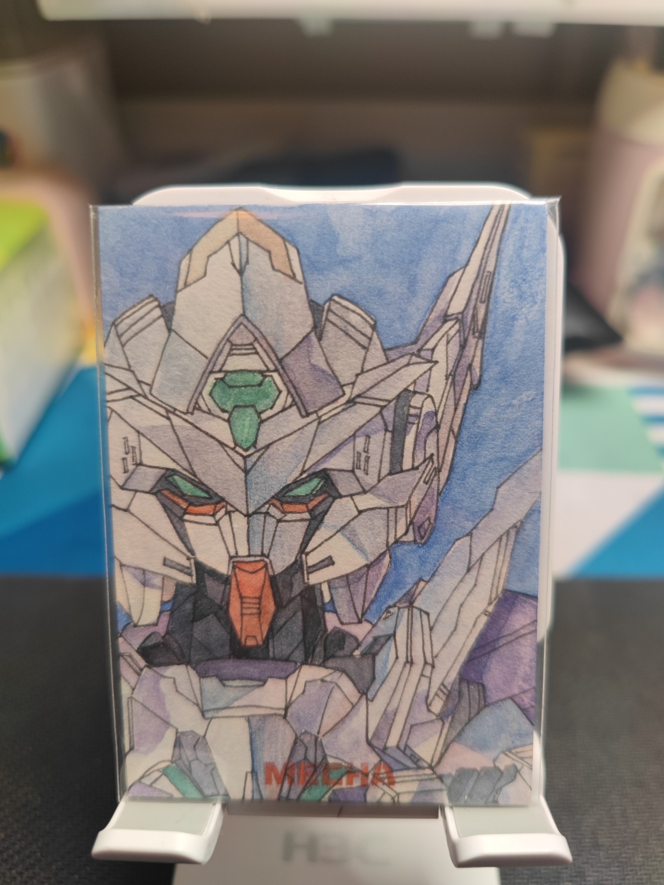 （中福卡博会专场拍卖）妖精的尾巴卡牌拍卖第八场(萝卜开会) 高达手绘卡，画师:ken