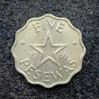 【淘币小摊】第二百二十二拍 散币场  周三到周日五连拍 满百包邮可预留 每周一发货  - 加纳1965年5比赛瓦