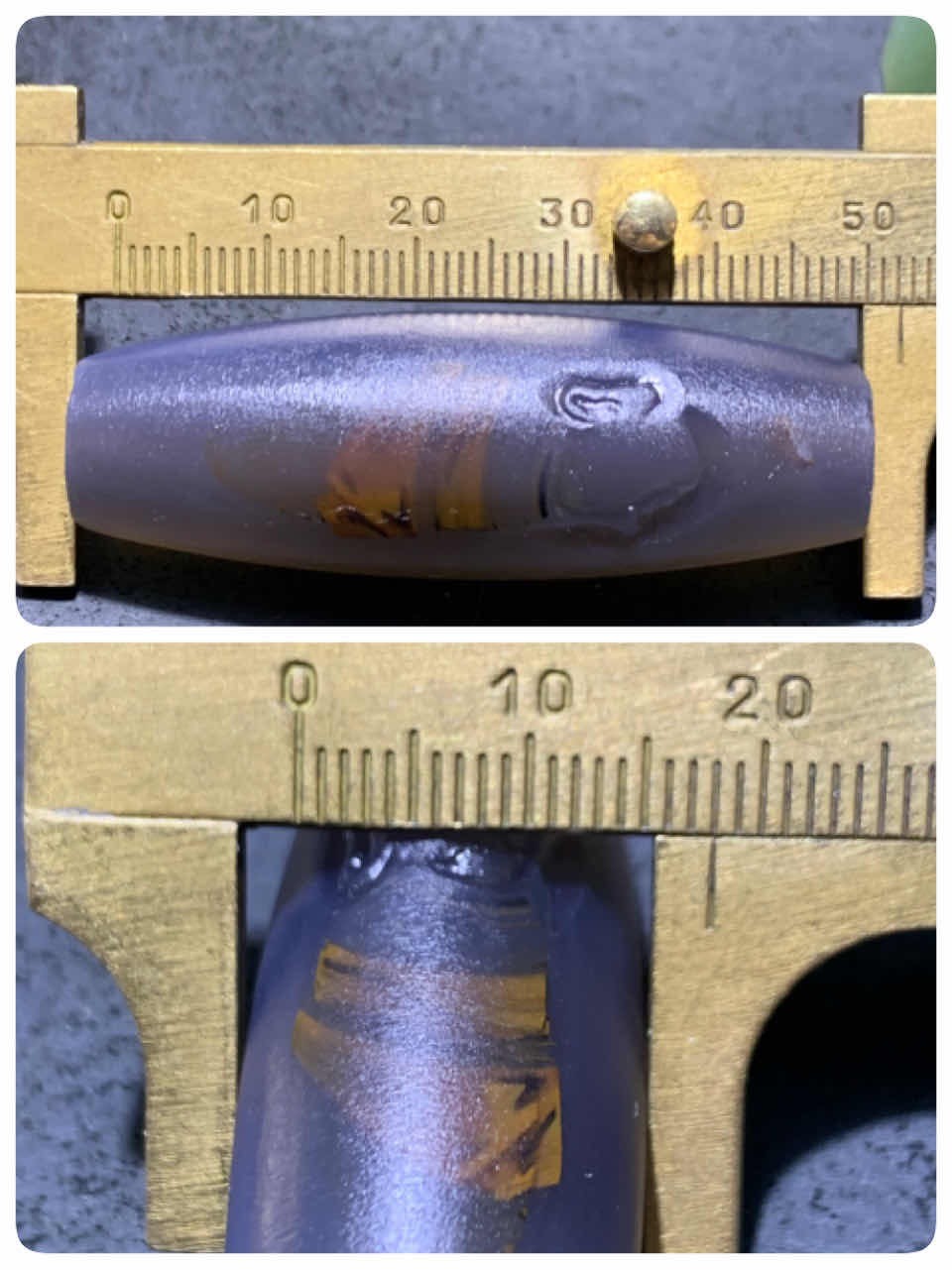 精美亚光高玉化巴西玛瑙手工俏色巧雕美女随形大桶珠一个