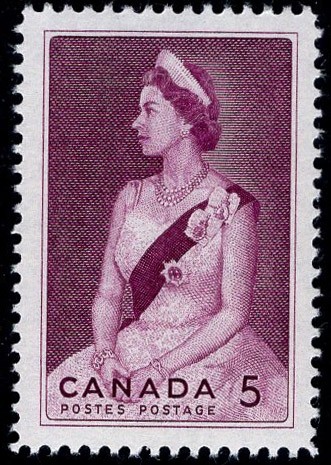 洪涛臻品批发群 精选邮票限时拍卖第五百九十八期  - 加拿大1964年 伊丽莎白二世女王新票, 精美雕刻版, 原胶完美润亮 相当难得的品相, 漂亮！ 