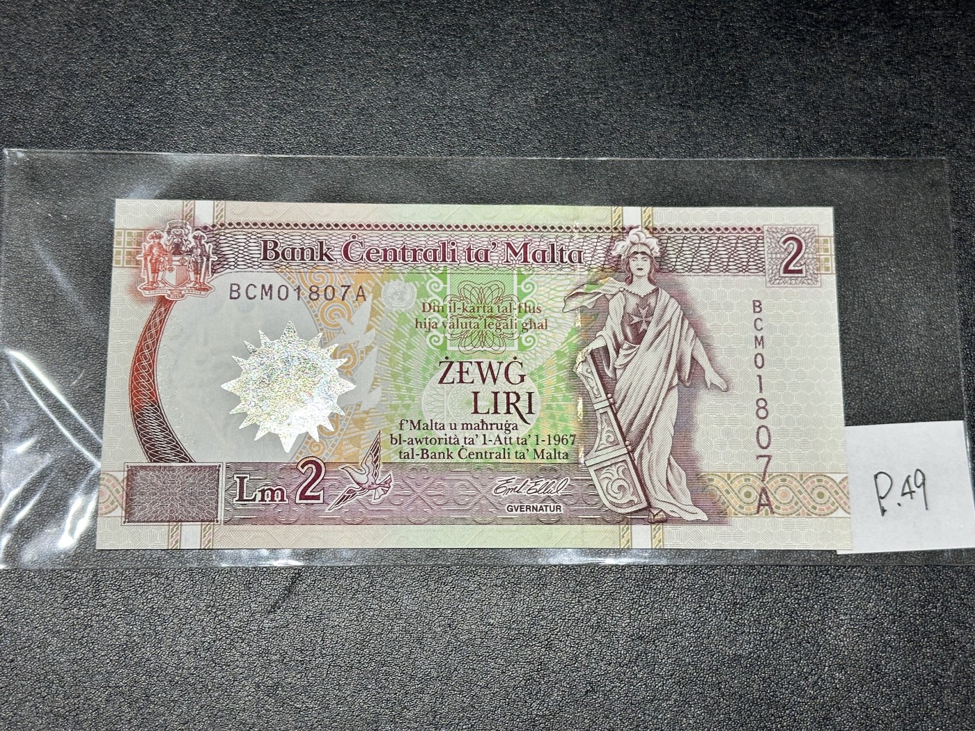 《外钞收藏家》第三百二十期（爱尔兰、北爱尔兰、马耳他专场） 马耳他1967年2里拉（2000年版）千禧年纪念钞 全新UNC