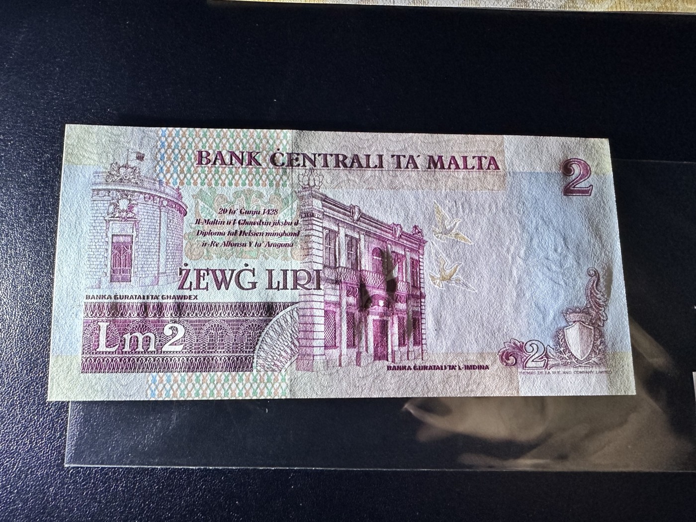 《外钞收藏家》第三百二十期（爱尔兰、北爱尔兰、马耳他专场） 马耳他1967年2里拉（1989年版） 全新UNC
