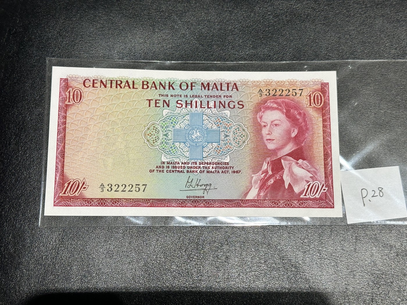 《外钞收藏家》第三百二十期（爱尔兰、北爱尔兰、马耳他专场） 马耳他1967年10先令 UNC- 中间的有点感觉不太好