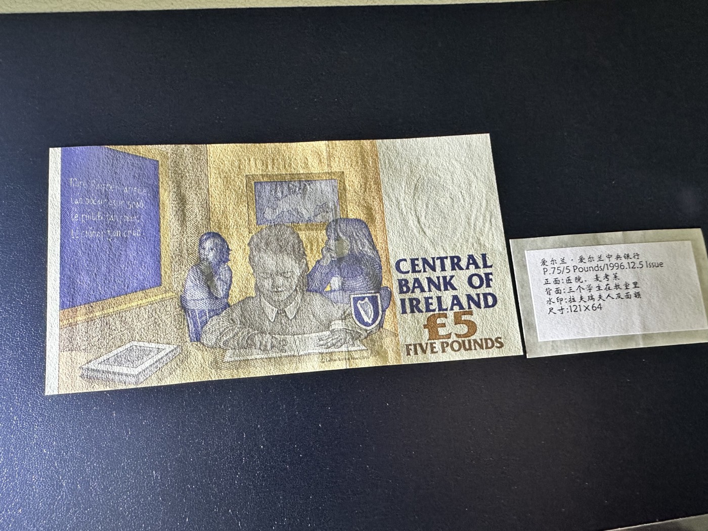 《外钞收藏家》第三百二十期（爱尔兰、北爱尔兰、马耳他专场） 爱尔兰中央银行1996年5镑 全新UNC