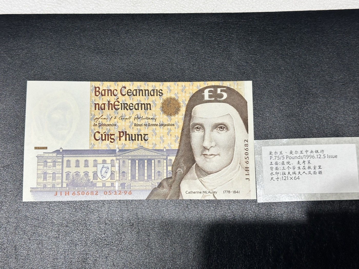 《外钞收藏家》第三百二十期（爱尔兰、北爱尔兰、马耳他专场） 爱尔兰中央银行1996年5镑 全新UNC