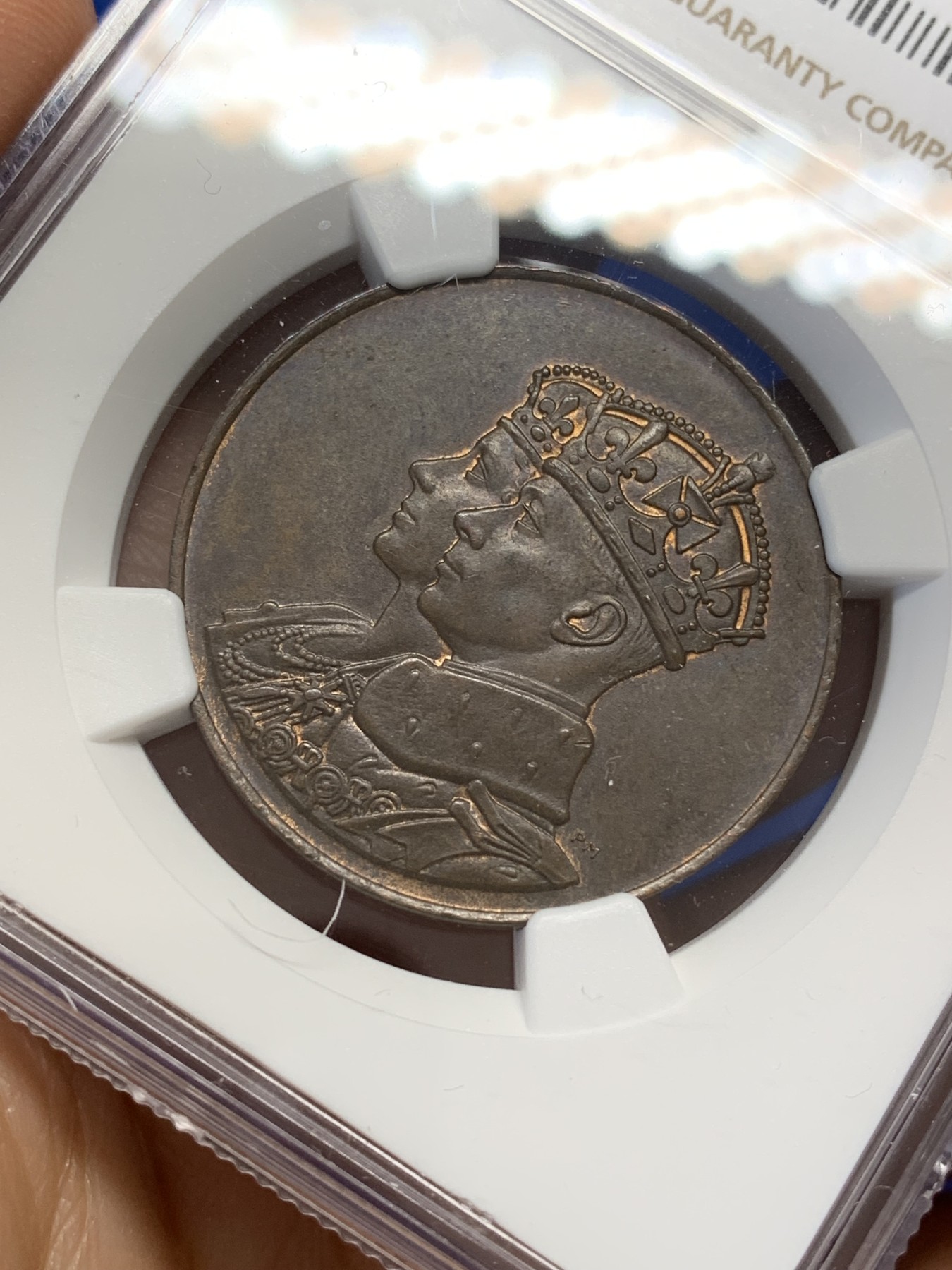 《竞宝斋》第223场-周日，周一 2场 (全场包邮) NGC-MS64 1939年英国纪念章，伯明翰铸币厂铸造，此枚高分非常难得