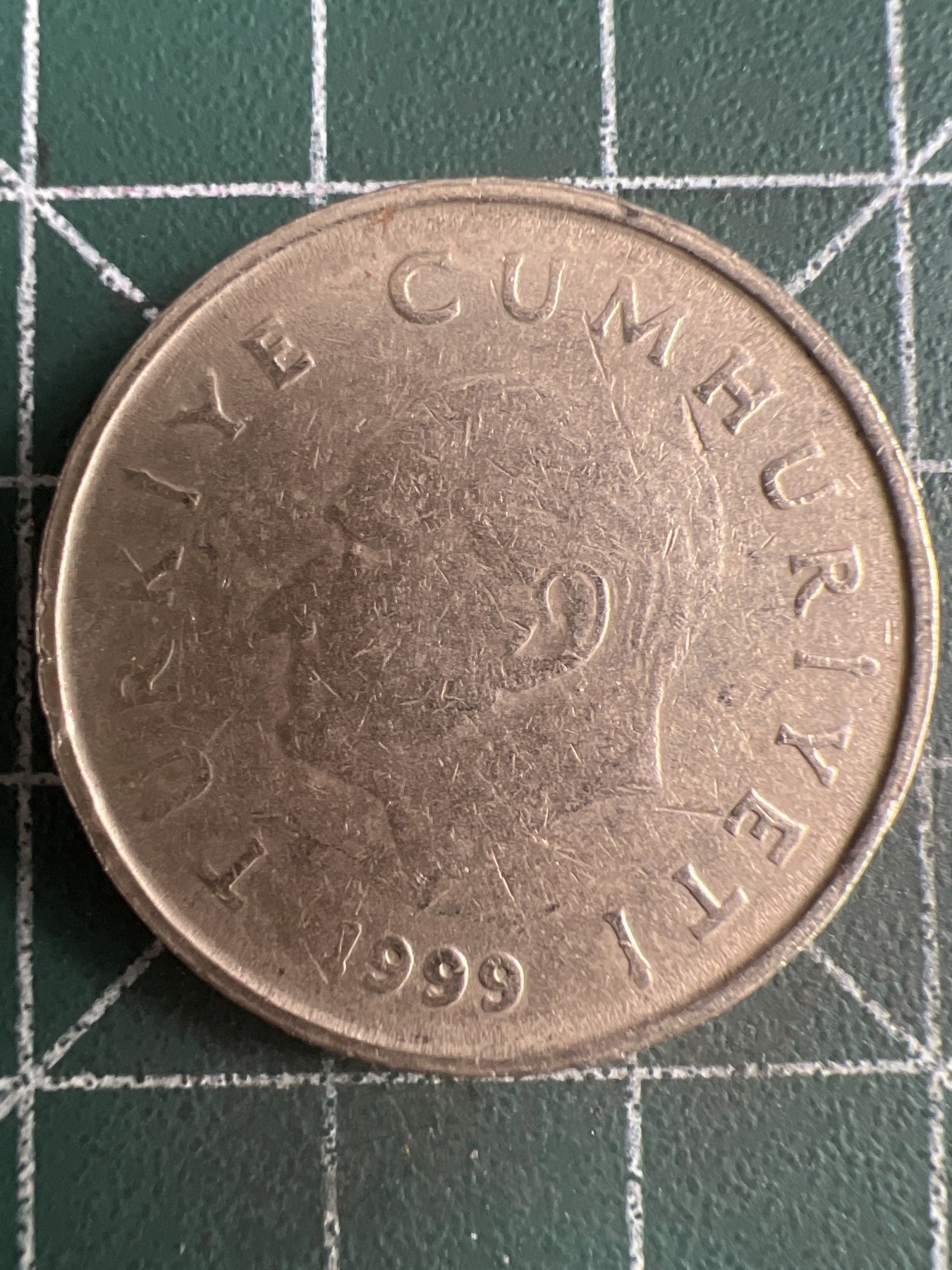 第513期  硬币专场 （无押金，捡漏，全场50包邮，偏远地区除外，接收代拍业务） 土耳其50bin 里拉 1999年