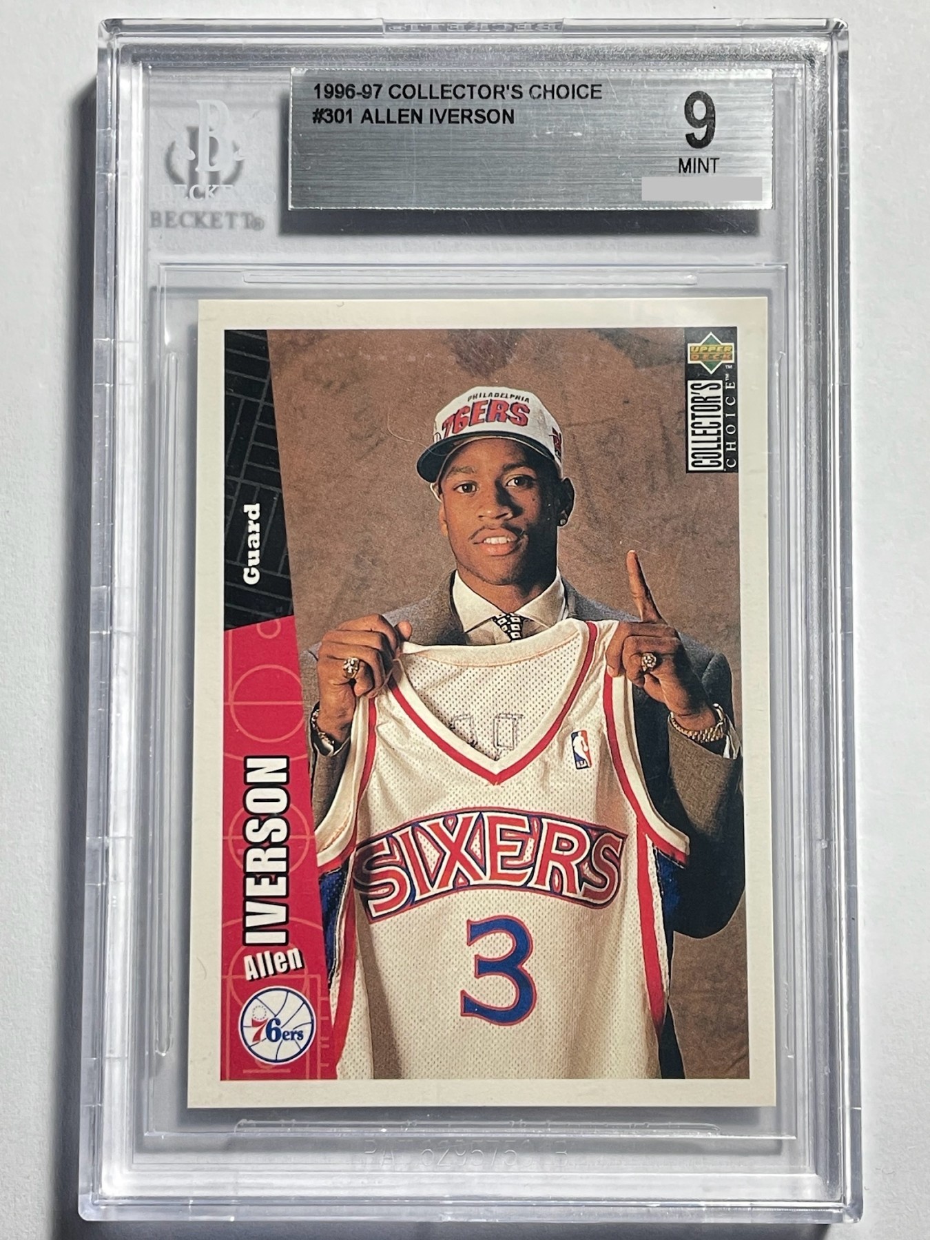 【德藏】卡牌拍卖第9期 ~PSA10 艾弗森 · 新秀签名~【无每件最低收费！！！】 NBA 1996 UD 东部联盟 费城 76人 “答案” 阿伦·艾弗森 选秀之夜 新秀卡 BGS 9