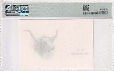 🌗乐淘淘世界纸币拍卖 第33期 测试钞专场🌓 牛头 凹版雕刻画 1917年技师沈彤雕刻 PMG评级