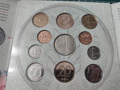 燕姐换藏第70拍 比利时2001年使用欧元前最后的套币