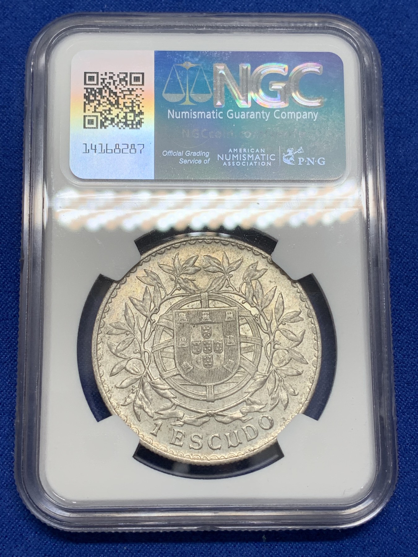 《竞宝斋》第223场-周日，周一 2场 (全场包邮) NGC-MS62 葡萄牙1915年埃斯库多大银币，首年版转光好品，仅两个年份，绝大部分投入流通，62及以上仅为1916年的四分之一不到。