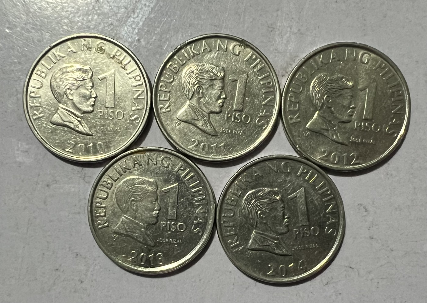 【易洋钱喜】第28场 国外硬币专场 菲律宾2010-2014年1比索