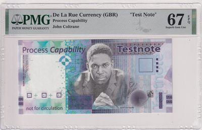 🌗乐淘淘世界纸币拍卖 第33期 测试钞专场🌓 英国德纳罗印钞公司测试钞  约翰·柯川 PMG67EPQ