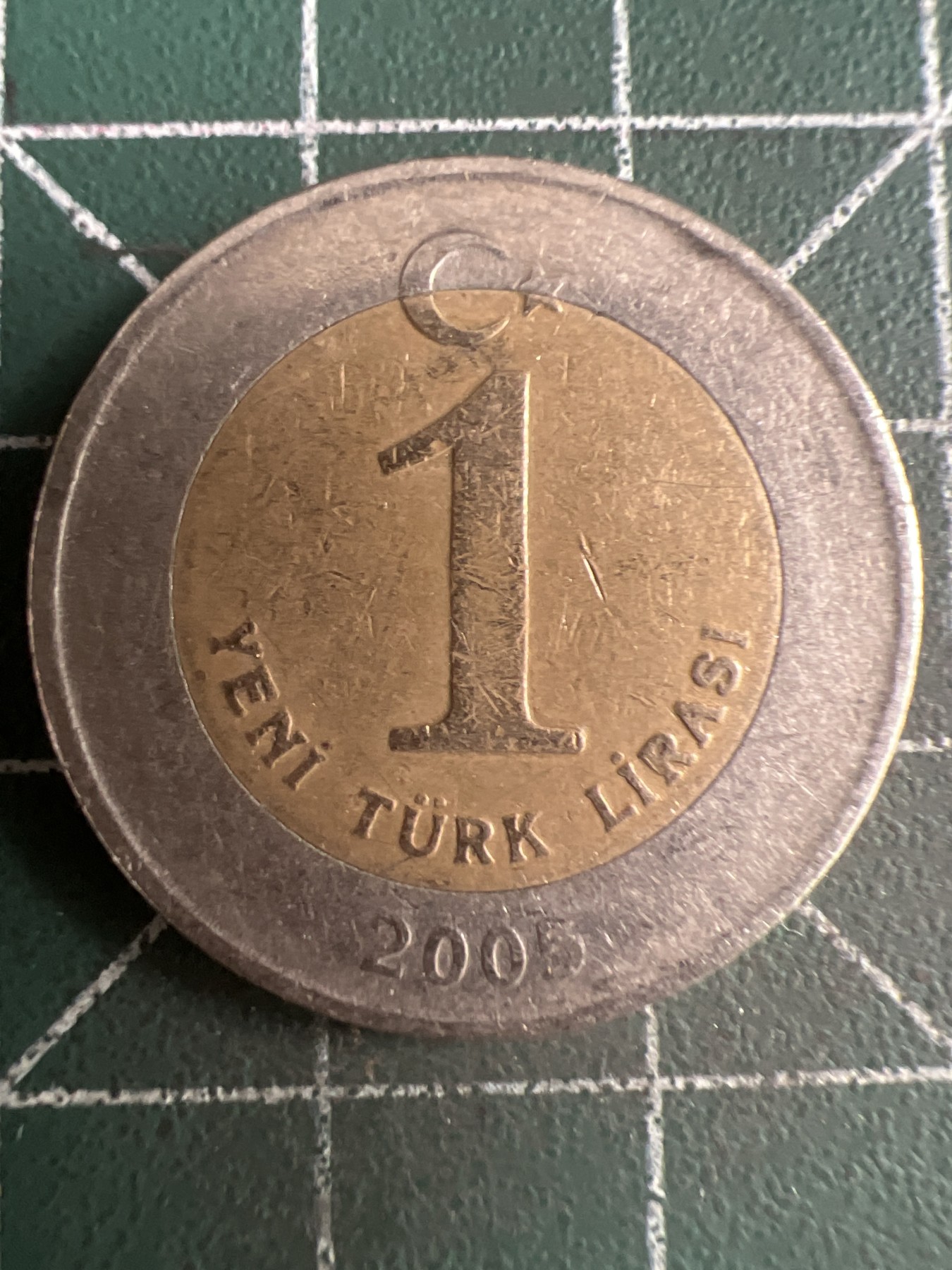 第497期 硬币专场 （无押金，捡漏，全场50包邮，偏远地区除外，接收代拍业务） 土耳其1里拉双色币 2005年
