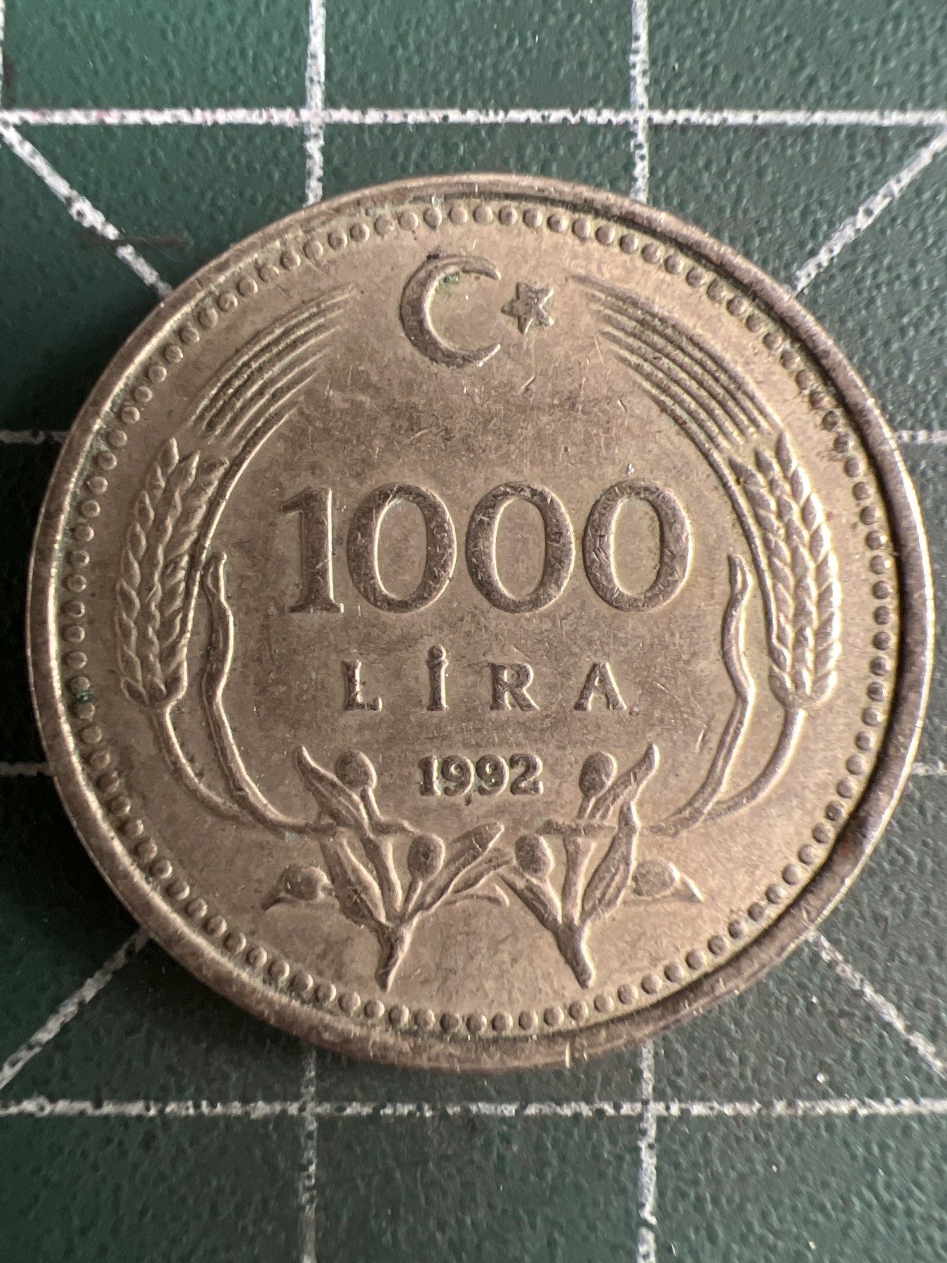 第497期 硬币专场 （无押金，捡漏，全场50包邮，偏远地区除外，接收代拍业务） 土耳其1000里拉1992年