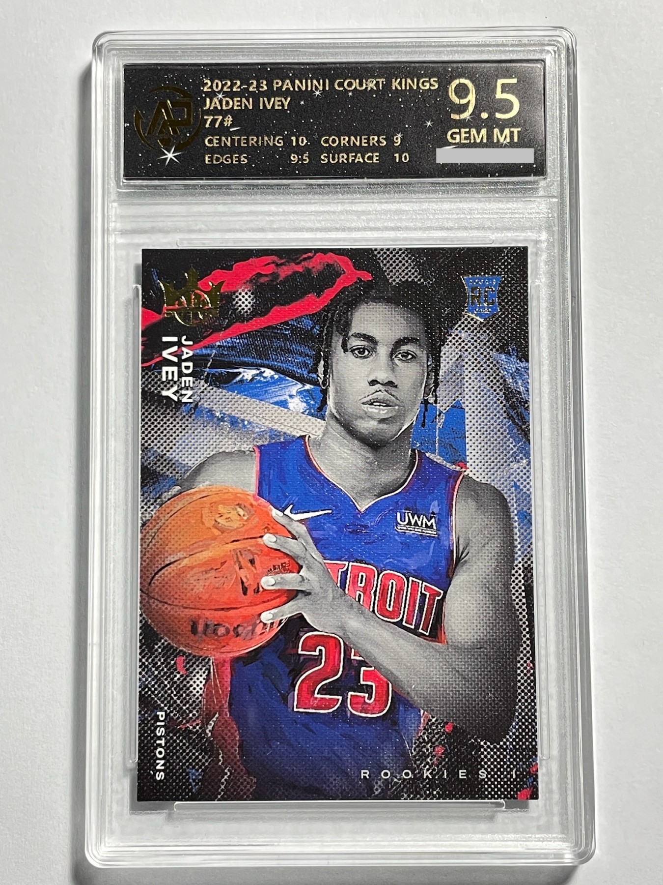 【德藏】卡牌拍卖第9期 ~PSA10 艾弗森 · 新秀签名~【无每件最低收费！！！】 NBA 2022-23 PANINI COURT KINGS(油画系列) 东部联盟 底特律 活塞 杰登·艾维 一级油画新秀特卡 RPA 9.5 潜力无限！