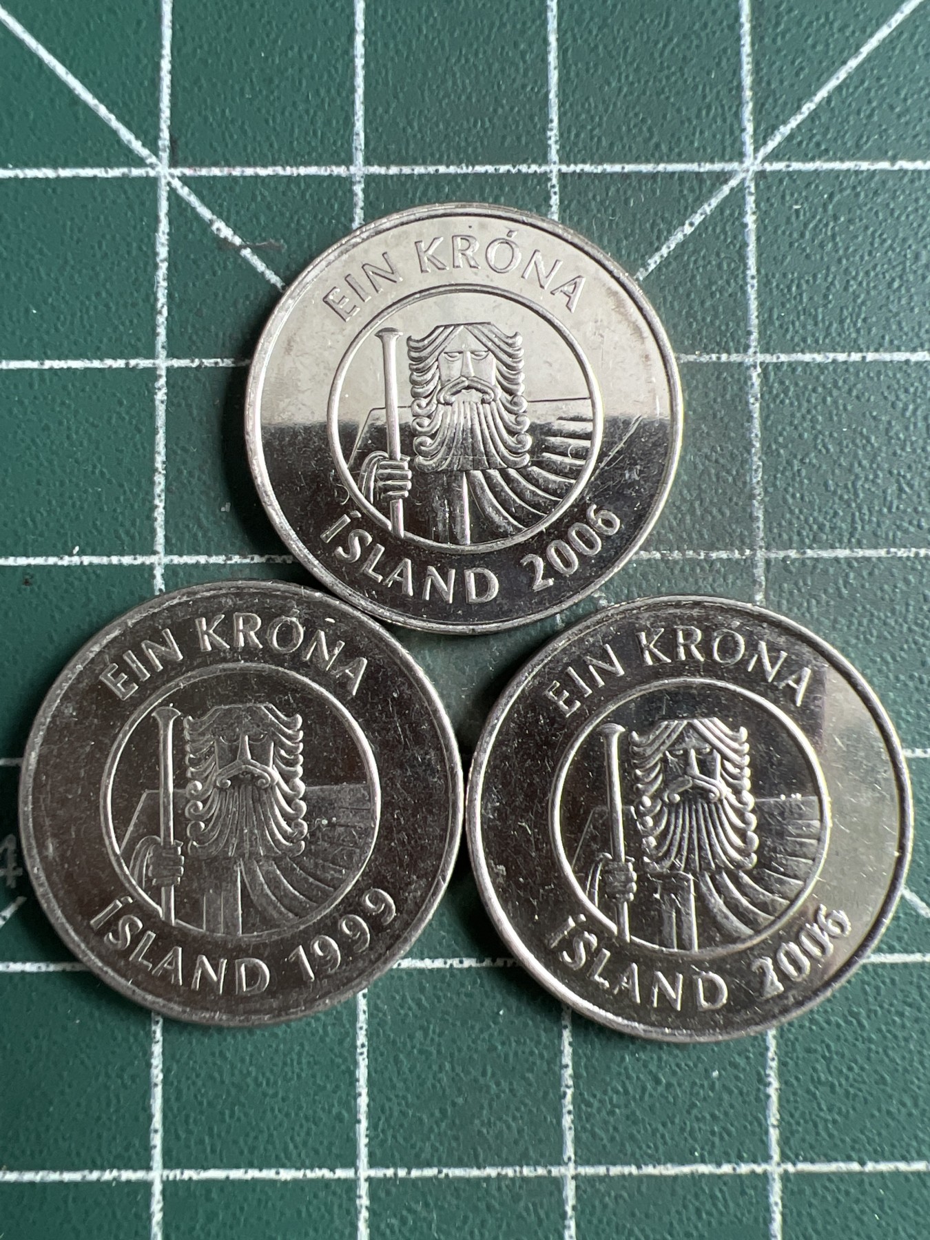 第513期  硬币专场 （无押金，捡漏，全场50包邮，偏远地区除外，接收代拍业务） 冰岛1克朗三枚