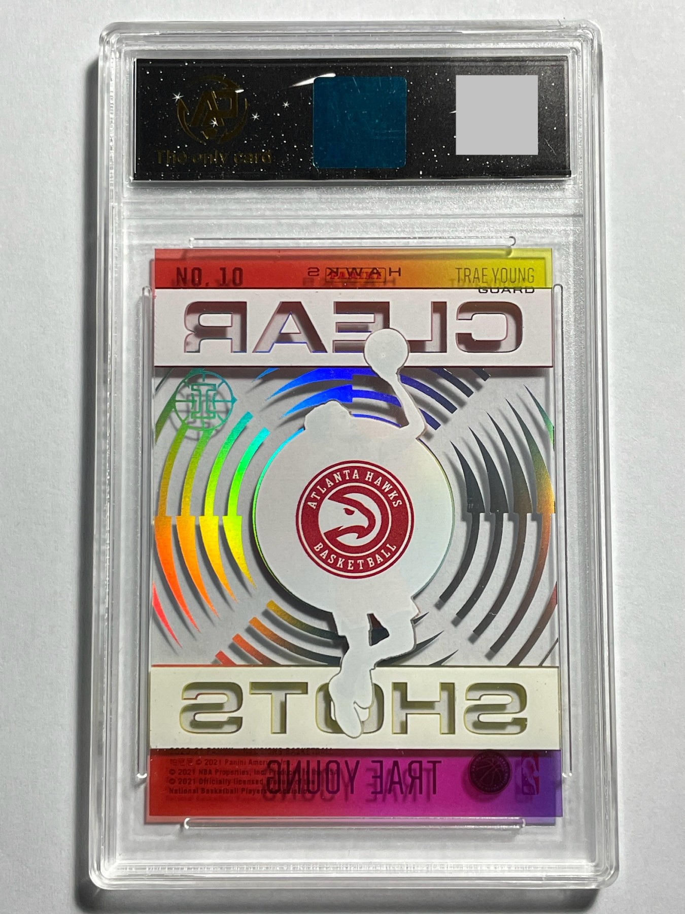 【德藏】卡牌拍卖第9期 ~PSA10 艾弗森 · 新秀签名~【无每件最低收费！！！】 NBA 2020-21 PANINI ILLUSIONS(幻想) 东部联盟 亚特兰大 老鹰 吹杨 特雷·杨 双色透明胶片特卡 RPA 8.5 东契奇一生之敌！