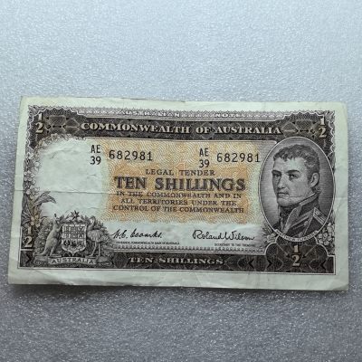 【铜匠收藏】第『65』纸币 散币 批发《接受代拍 代送NGC评级》 - 澳大利亚10先令 纸钞