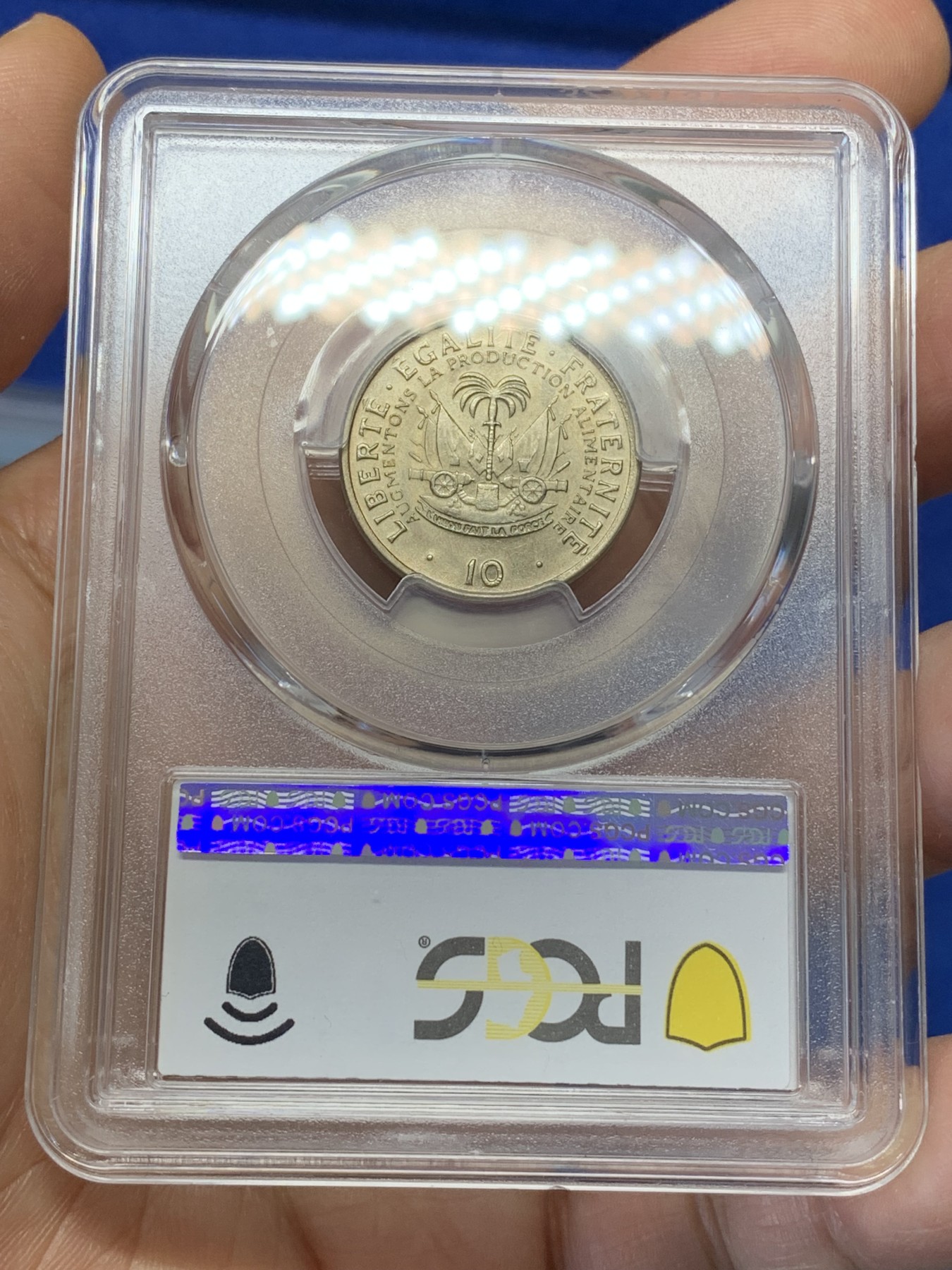 《竞宝斋》第223场-周日，周一 2场 (全场包邮) 4枚一组 PCGS 清年份ms 海地前总统、独裁者 让-克洛德·杜瓦利埃 1975年流通套币