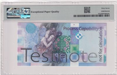 🌗乐淘淘世界纸币拍卖 第33期 测试钞专场🌓 英国德纳罗印钞公司测试钞  约翰·柯川 PMG67EPQ