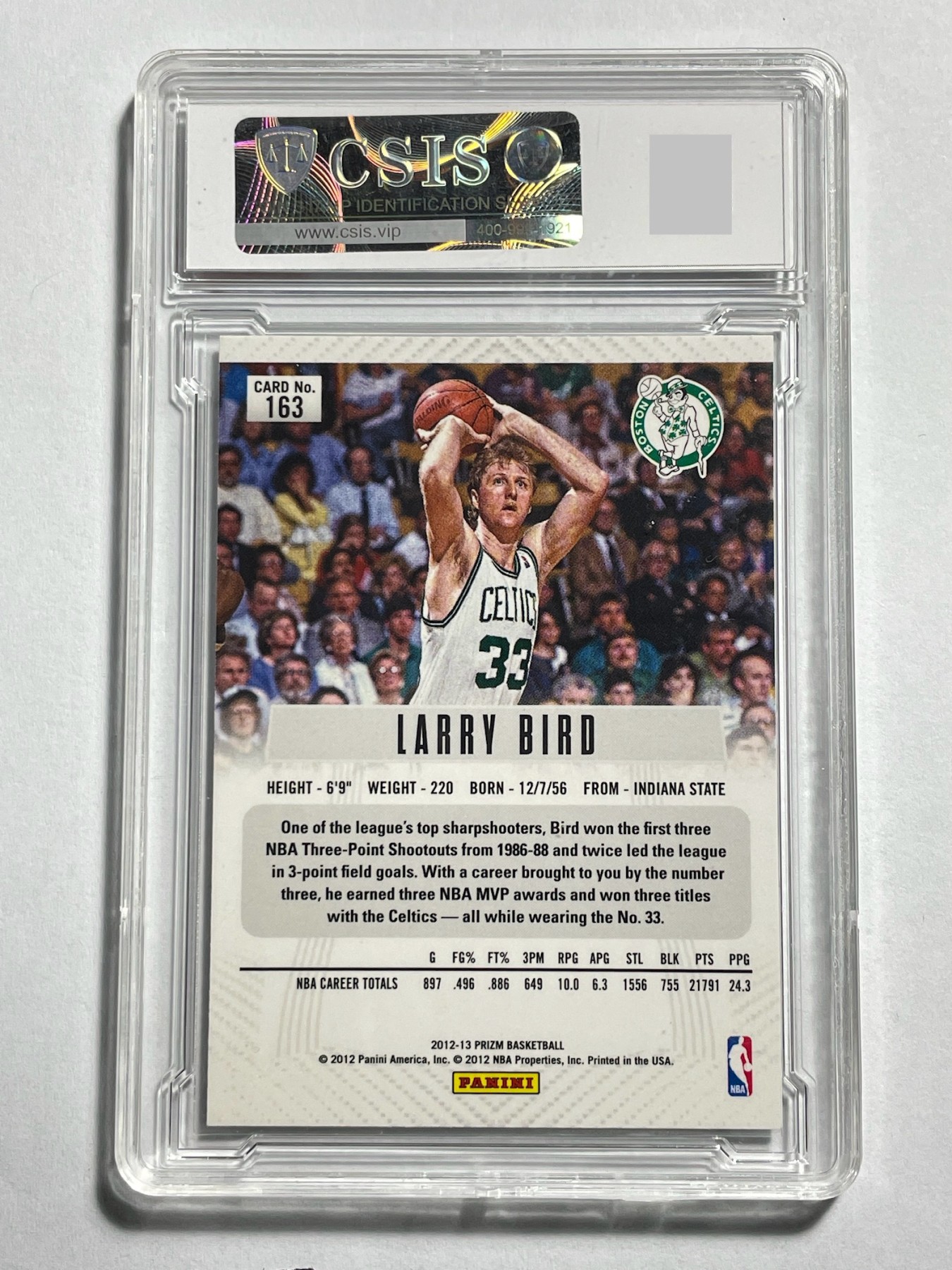 【德藏】卡牌拍卖第9期 ~PSA10 艾弗森 · 新秀签名~【无每件最低收费！！！】 NBA 2012-13 PANINI PRIZM 东部联盟 波士顿 凯尔特人 拉里·伯德 CSIS 9 (一代巨星，入选NBA名人堂及获得终身成就奖!)