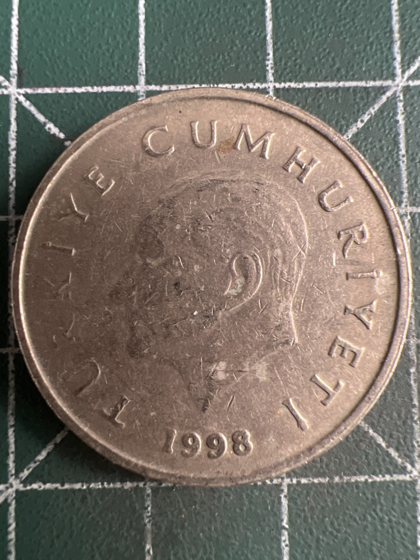 第482期 土耳其硬币专场 （无押金，捡漏，全场50包邮，偏远地区除外，接收代拍业务） 土耳其50bin 里拉 1998年