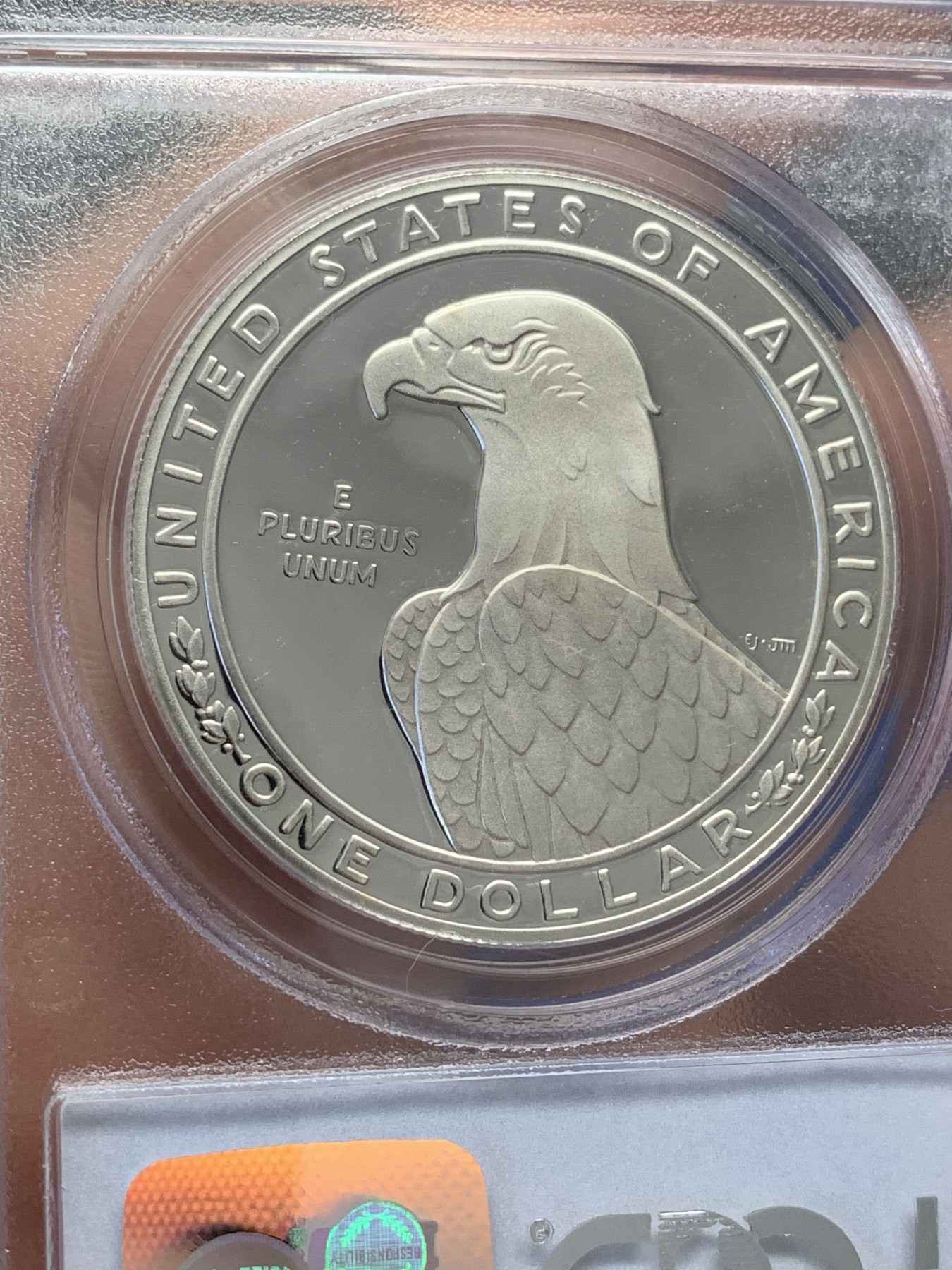 《竞宝斋》第223场-周日，周一 2场 (全场包邮) PCGS-PR69DCAM 美国1983年奥林匹克掷饼者纪念精制银币，克劳斯获奖币
