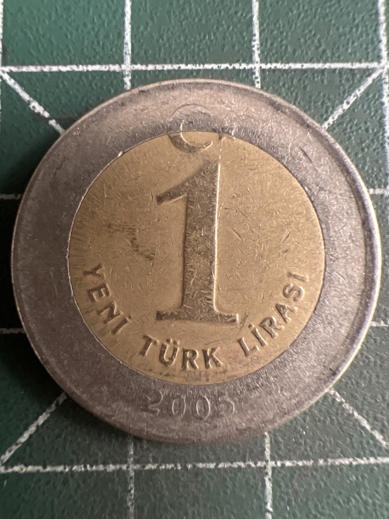 第587期 硬币专场 （无押金，捡漏，全场50包邮，偏远地区除外，接收代拍业务） 土耳其1里拉双色币 2005年