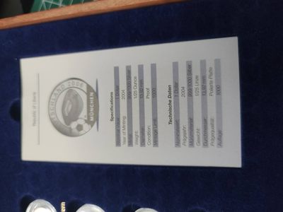 燕姐换藏第70拍 利比里亚2004年德国世界杯球场12枚银币套币