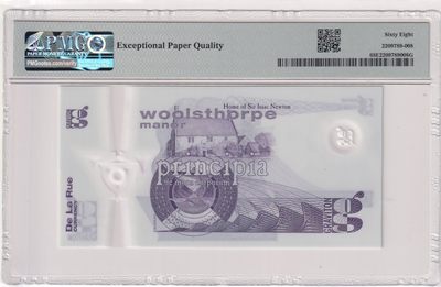 🌗乐淘淘世界纸币拍卖 第33期 测试钞专场🌓 英国德纳罗印钞公司测试钞 牛顿 PMG68EPQ