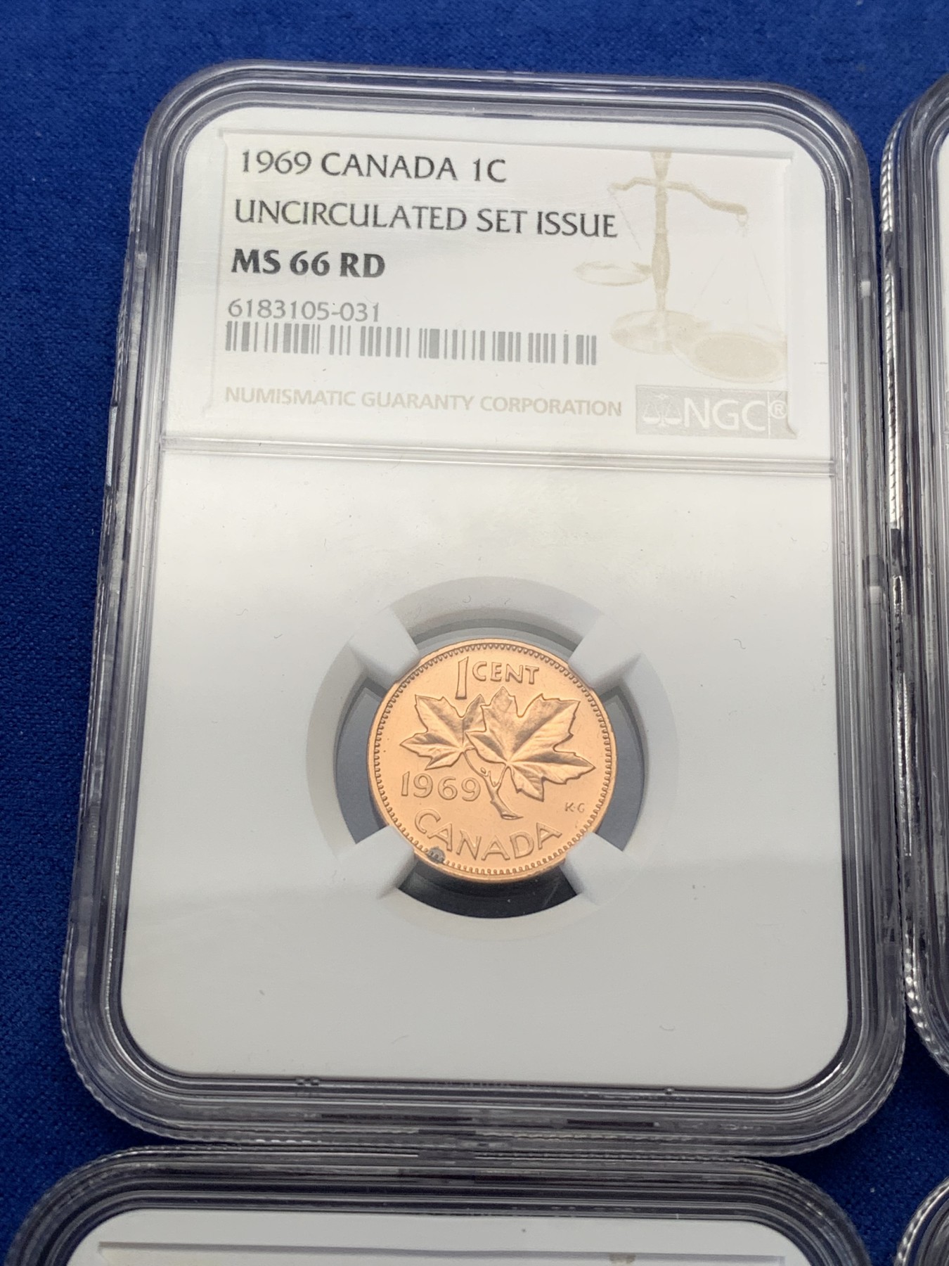 《竞宝斋》第223场-周日，周一 2场 (全场包邮) 6枚一组 NGC MS65/66/66RD 加拿大1969年一套