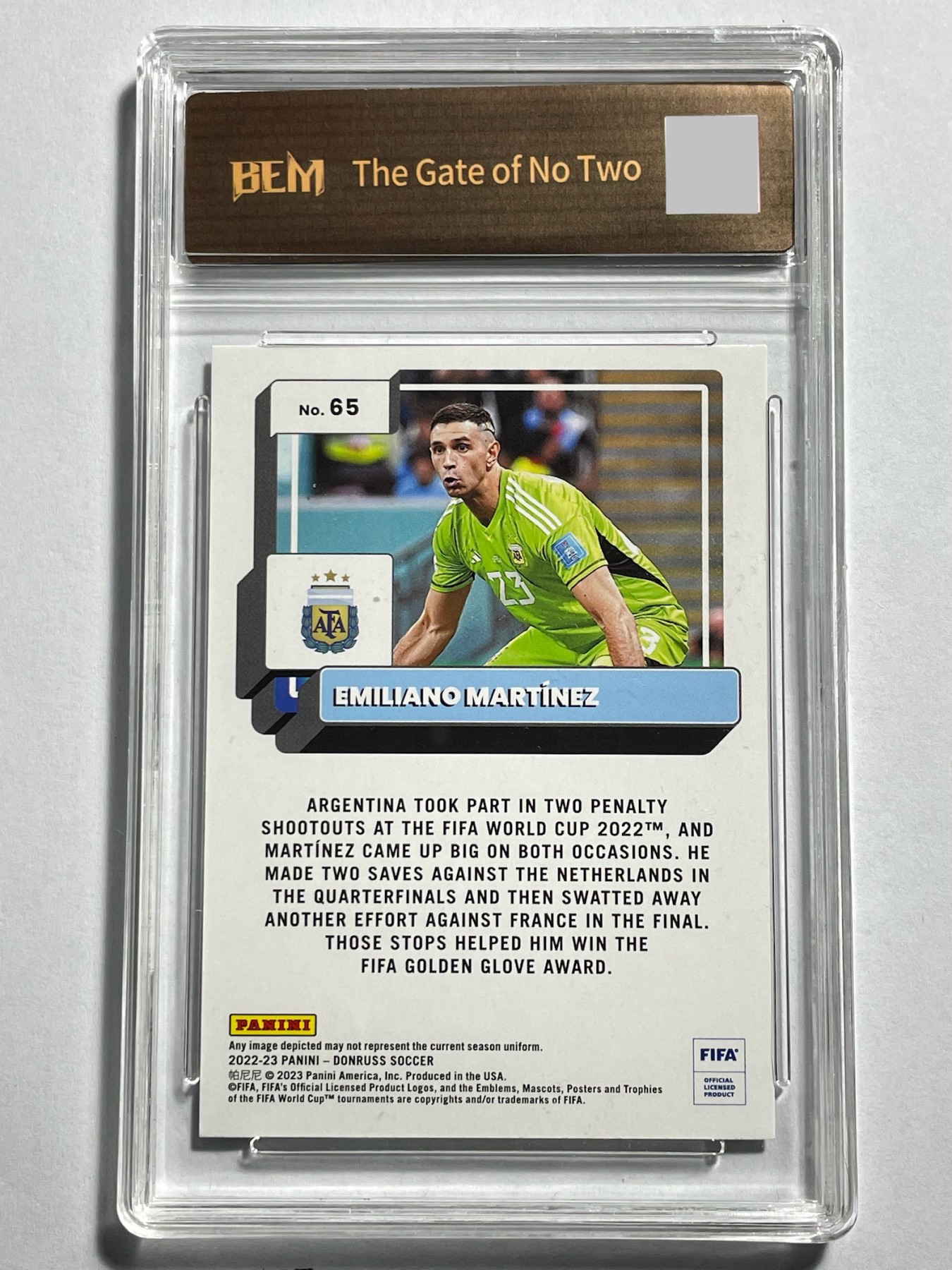 【德藏】卡牌拍卖第9期 ~PSA10 艾弗森 · 新秀签名~【无每件最低收费！！！】 FIFA 2023 PANINI DONRUSS 阿根廷 大马丁 埃米利亚诺·马丁内斯 银瀑布折射卡 BEM 9