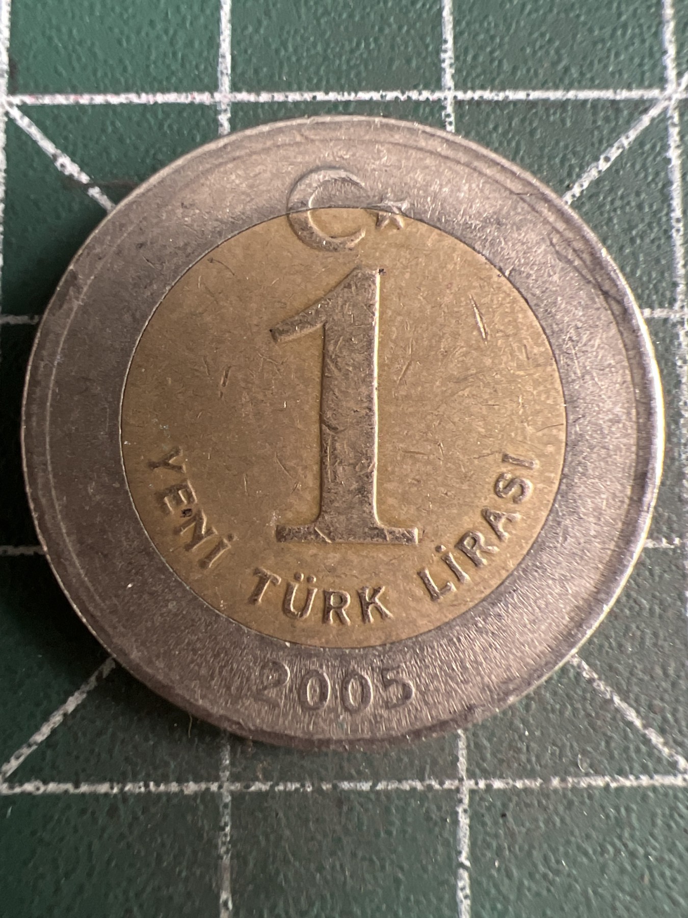 第567期 硬币专场 （无押金，捡漏，全场50包邮，偏远地区除外，接收代拍业务） 土耳其1里拉双色币 2005年