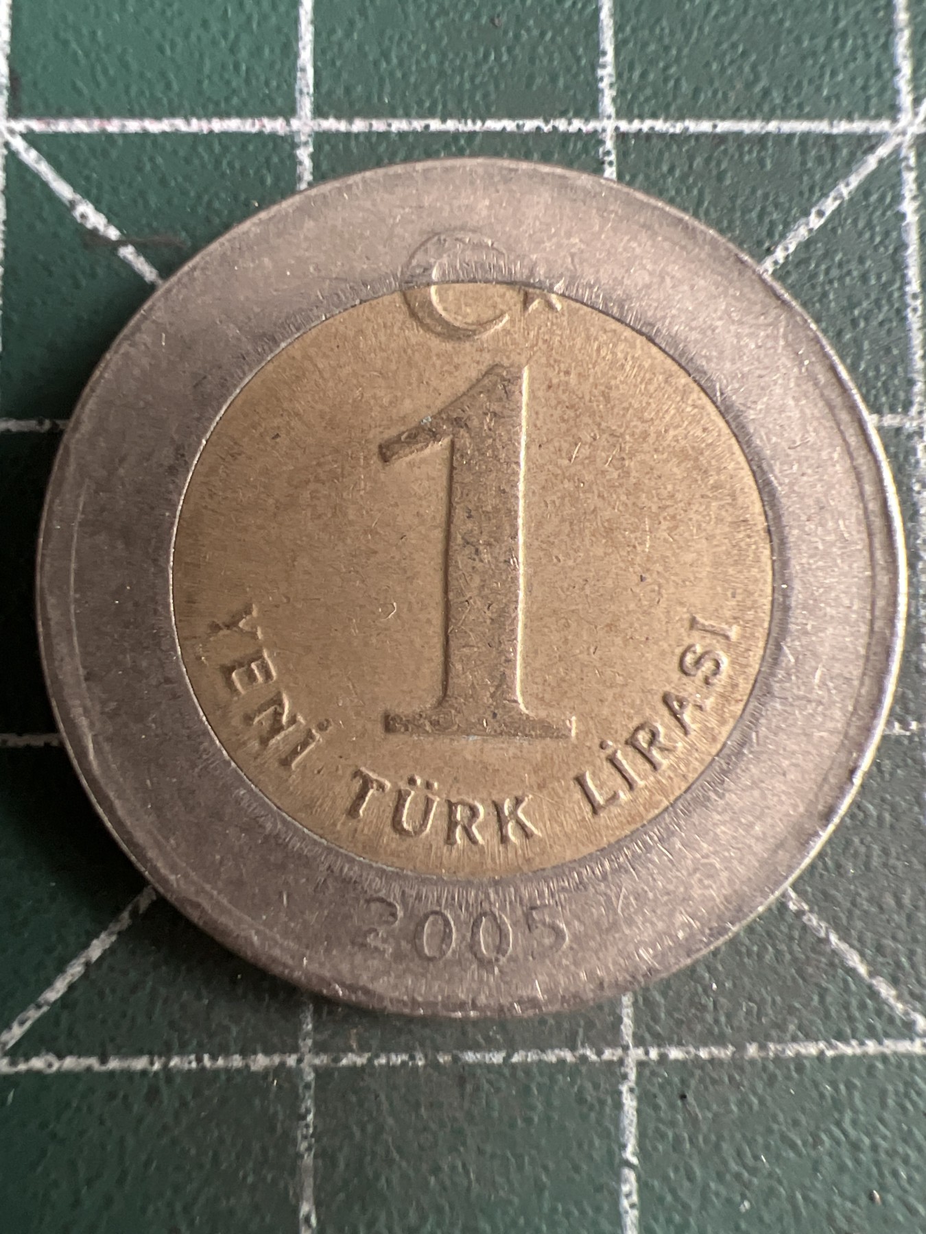 第567期 硬币专场 （无押金，捡漏，全场50包邮，偏远地区除外，接收代拍业务） 土耳其1里拉双色币 2005年