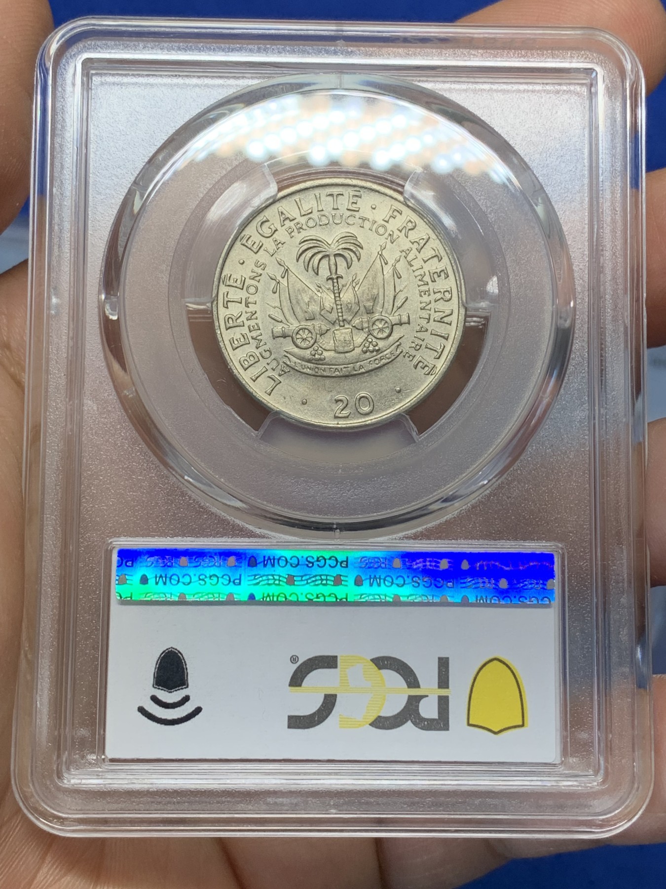 《竞宝斋》第223场-周日，周一 2场 (全场包邮) 4枚一组 PCGS 清年份ms 海地前总统、独裁者 让-克洛德·杜瓦利埃 1975年流通套币