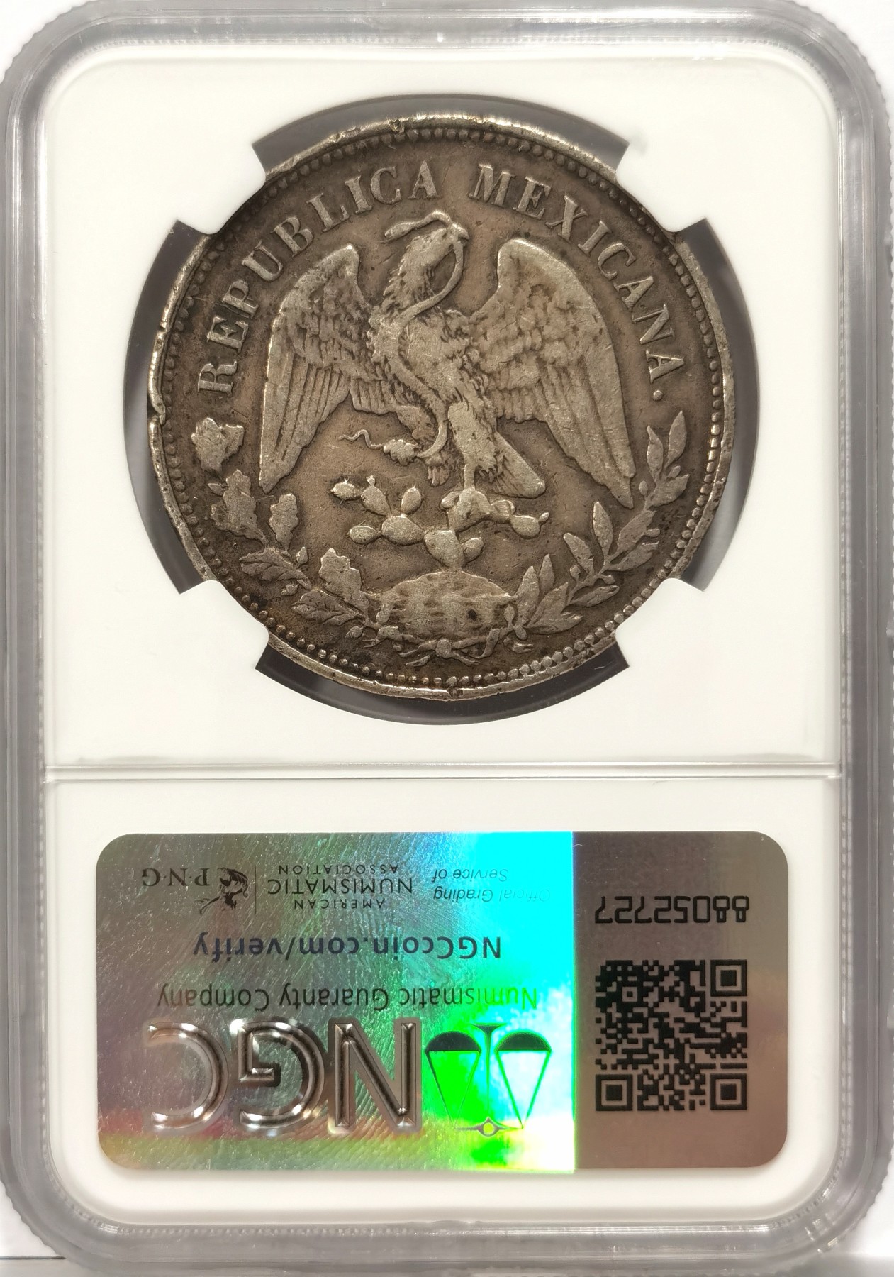 博洋堂世界钱币拍卖第066期（全场包邮） NGC XF 墨西哥1903年MO AM版直边鹰洋，原味包浆