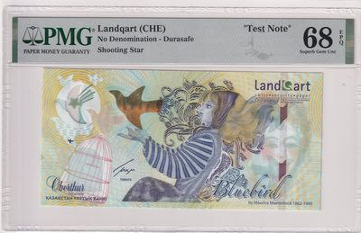 🌗乐淘淘世界纸币拍卖 第33期 测试钞专场🌓 瑞士公司 哈萨克斯坦蓝鸟测试钞 PMG68EPQ