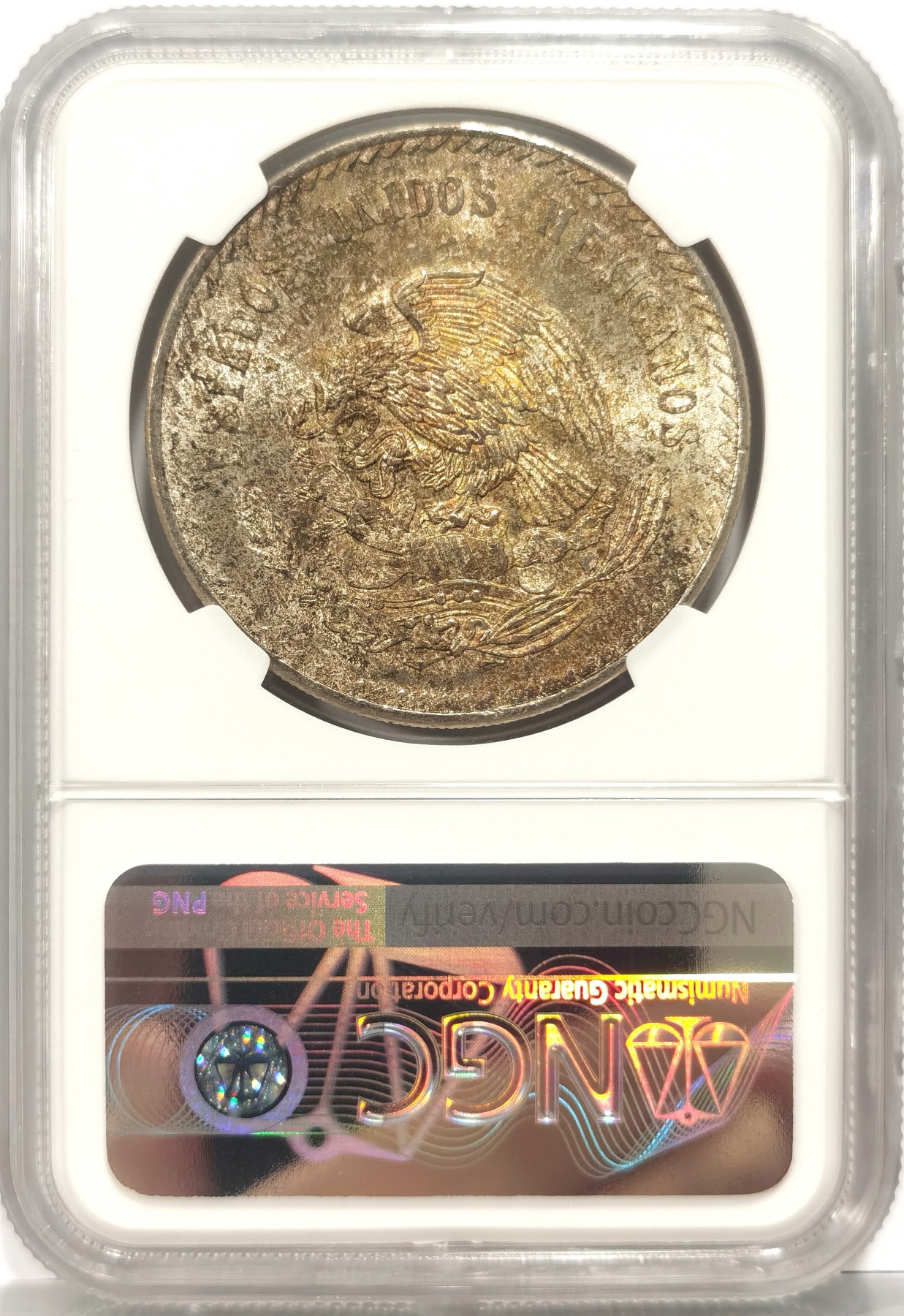 博洋堂世界钱币拍卖第056期（全场包邮） NGC MS64 墨西哥1948年玛雅人5比索大银币