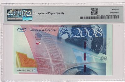 🌗乐淘淘世界纸币拍卖 第33期 测试钞专场🌓 德国捷德公司2008年测试钞 路德维希二世 PMG66EPQ