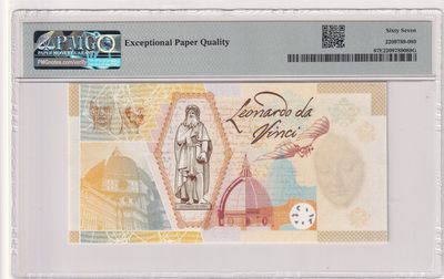 🌗乐淘淘世界纸币拍卖 第33期 测试钞专场🌓 2005年 达芬奇测试钞 PMG67EPQ