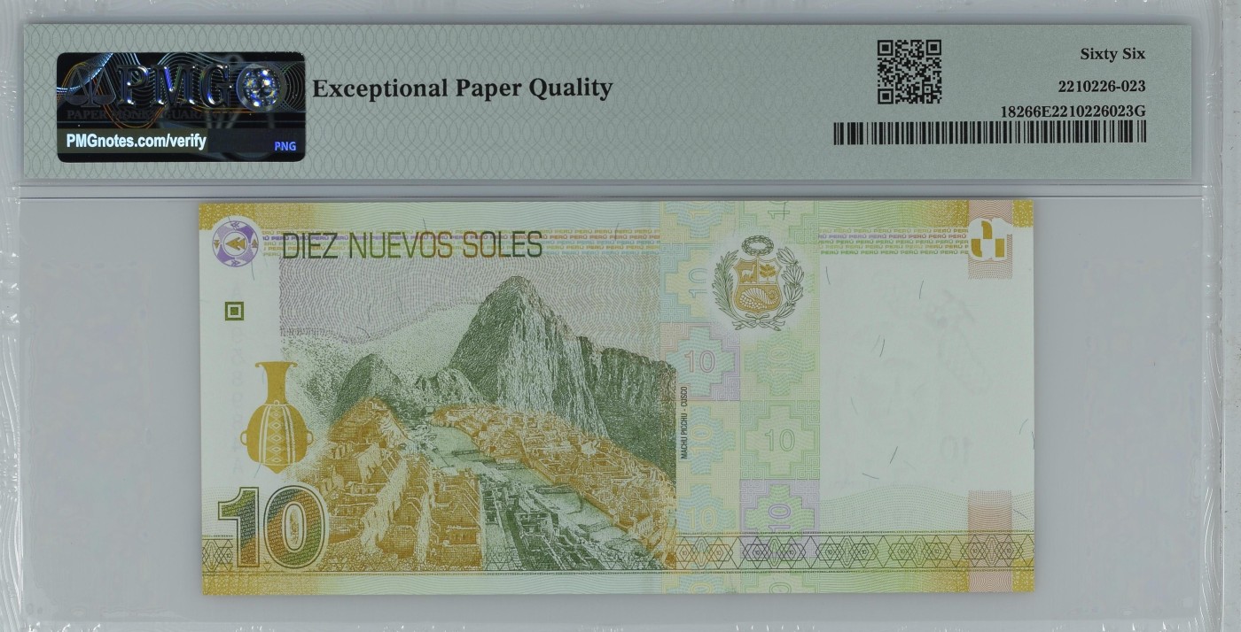 收藏联盟Quantum Auction 第310期拍卖 (已更新) 秘鲁2009年10新索尔 PMG66 首发AA冠 世界文化遗产 卡丘比邱城
