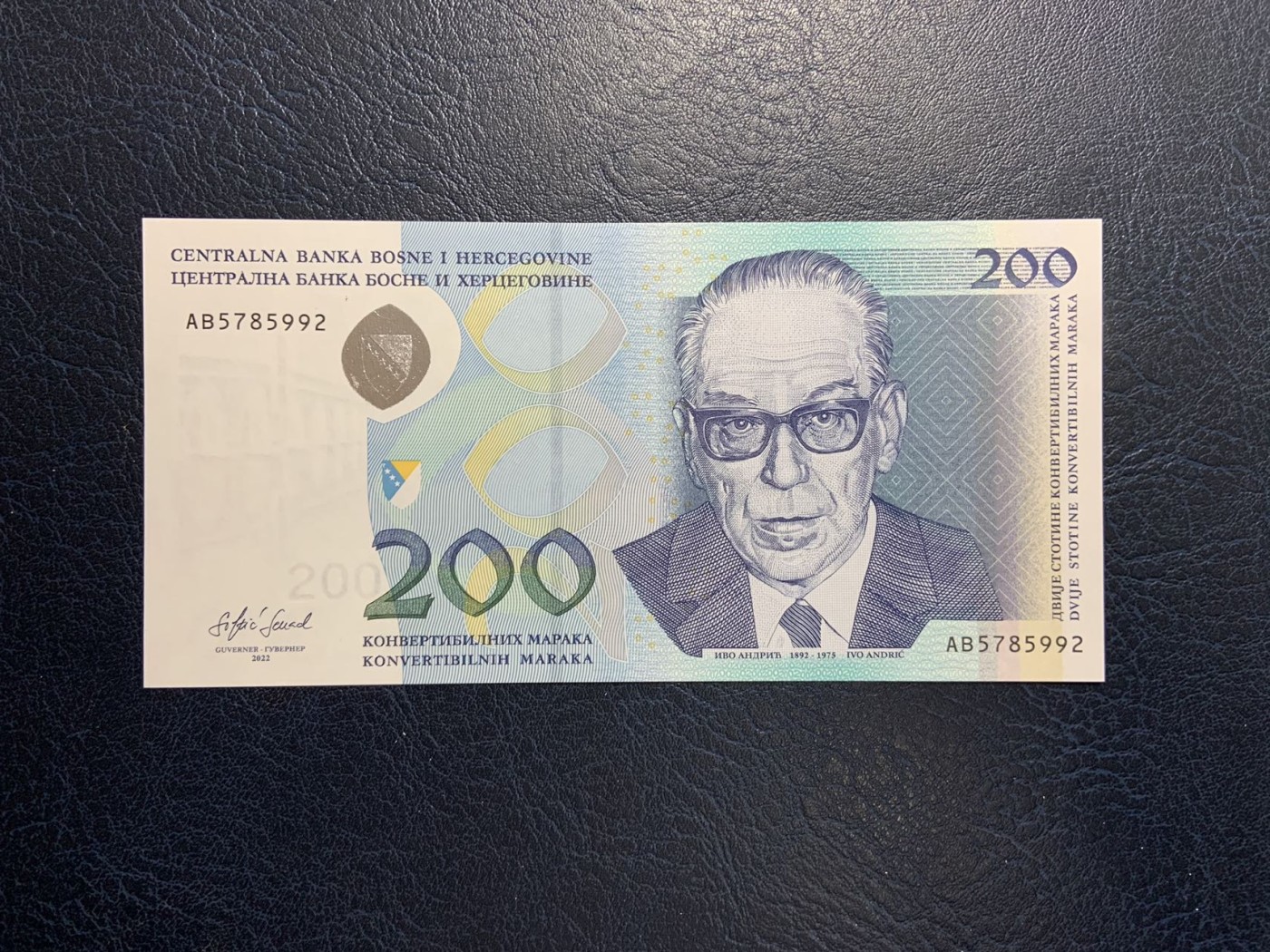 收藏联盟Quantum Auction 第310期拍卖 (已更新) 波黑2022年200马克 品相全新UNC 号码无4 世界文化遗产-索科罗维奇大桥