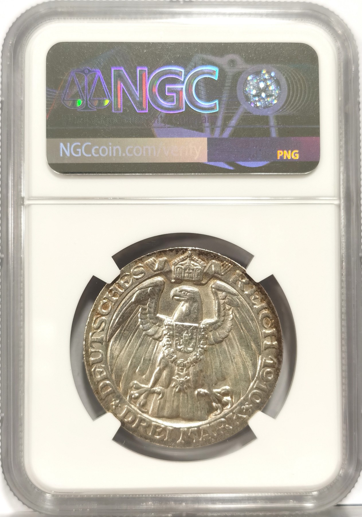 博洋堂世界钱币拍卖第056期（全场包邮） NGC MS63 德国普鲁士1910年柏林大学3马克纪念银币