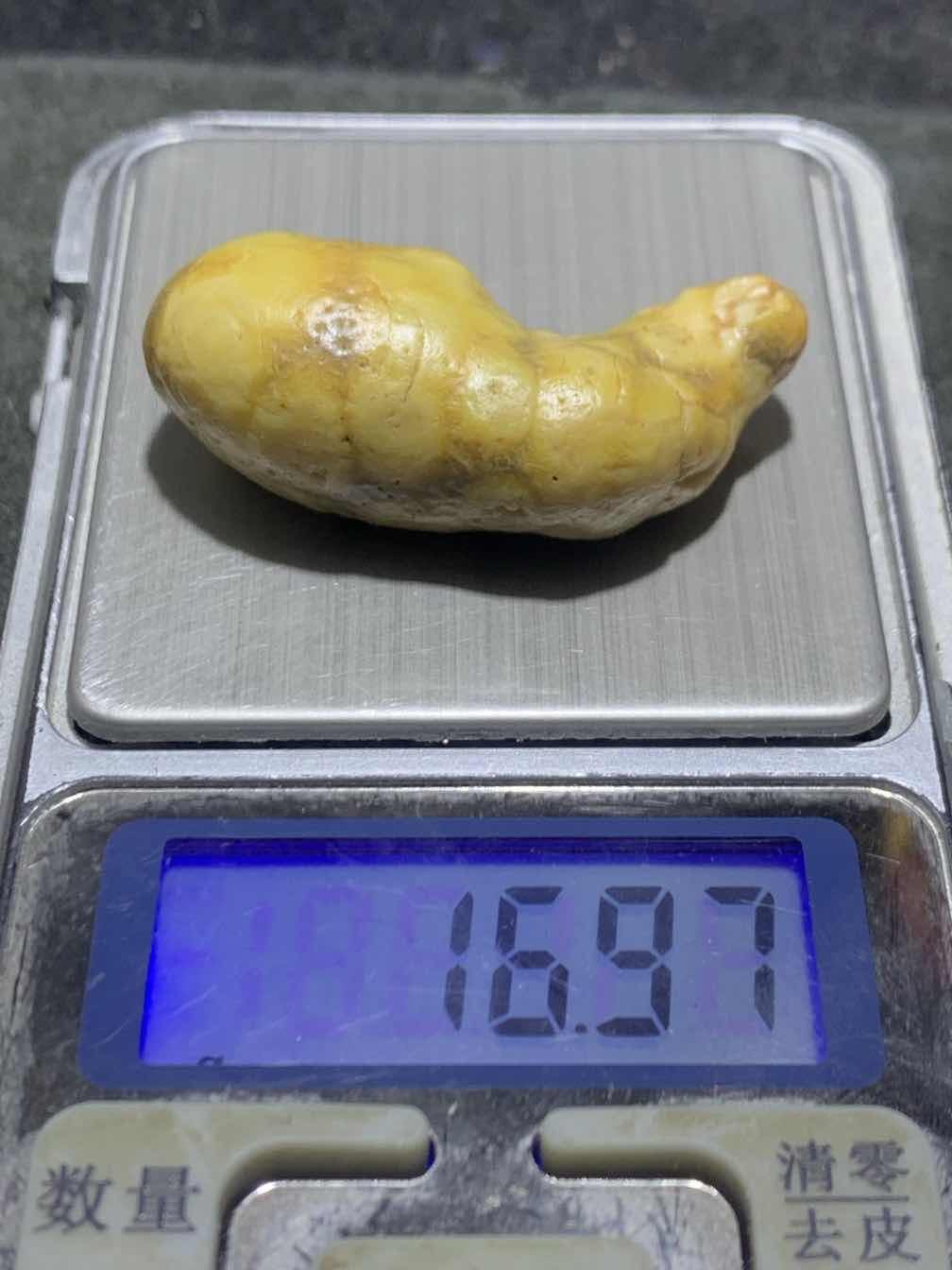 精美戈壁高玉化心脏形鱼籽纹筋脉石原石一颗，