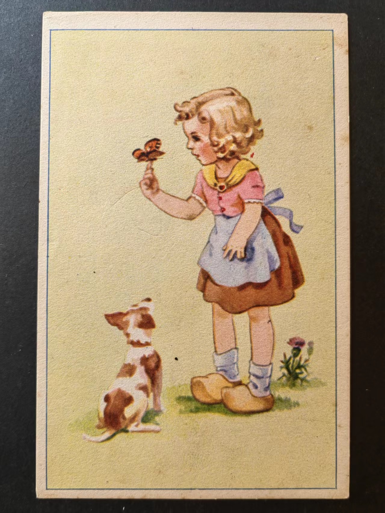 精选多國郵票品🔥💥（拍卖场）专场 第③⑧场 德国早期明信片：蝴蝶与小狗